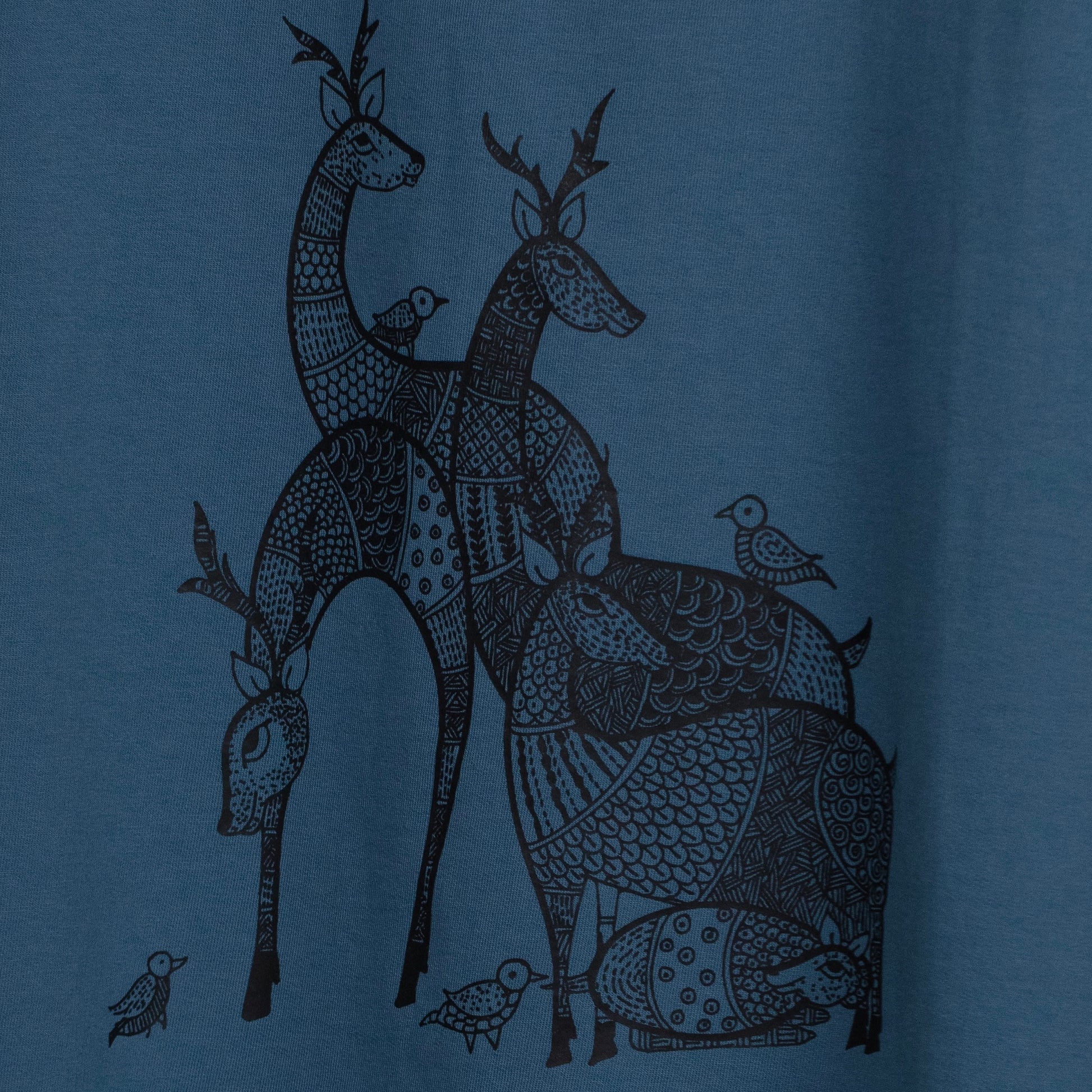 Gond Deer kids art T-shirt by House of The One