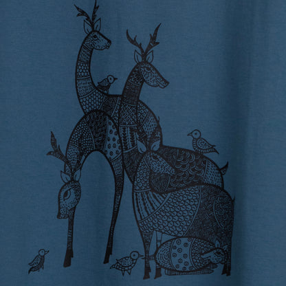 Gond Deer kids art T-shirt by House of The One