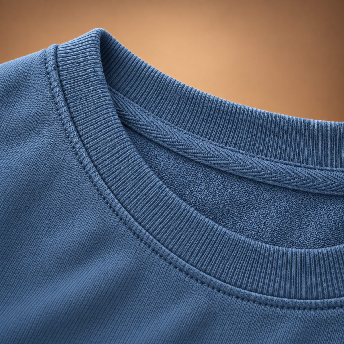 Gond Deer kids & teens oversized cotton t-shirt in blue - rib detail