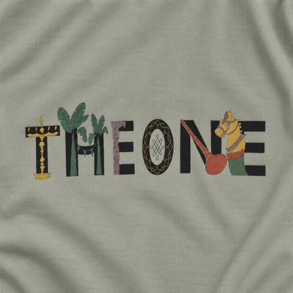 The One kids & teens oversized cotton t-shirt in sage green - additional view