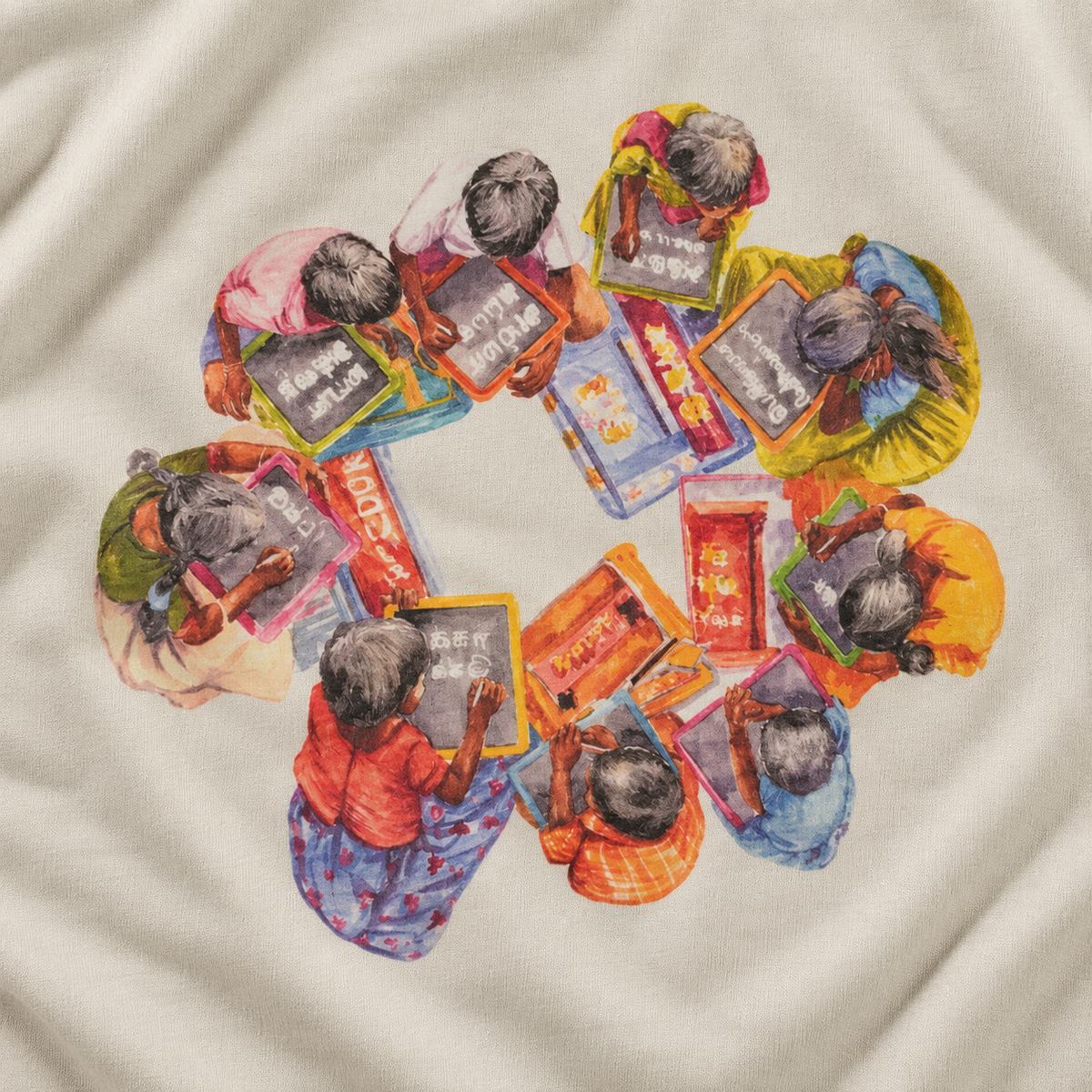 The Beginning kids & teens oversized cotton t-shirt in ivory - additional view