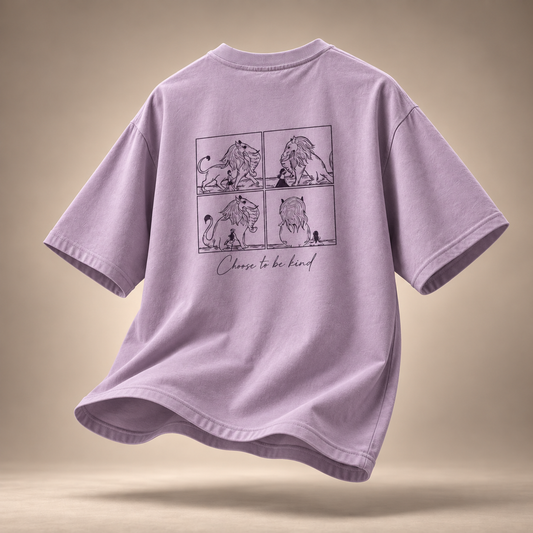 Aram Seiya Virumbu kids oversized cotton t-shirt in lavender - flat lay