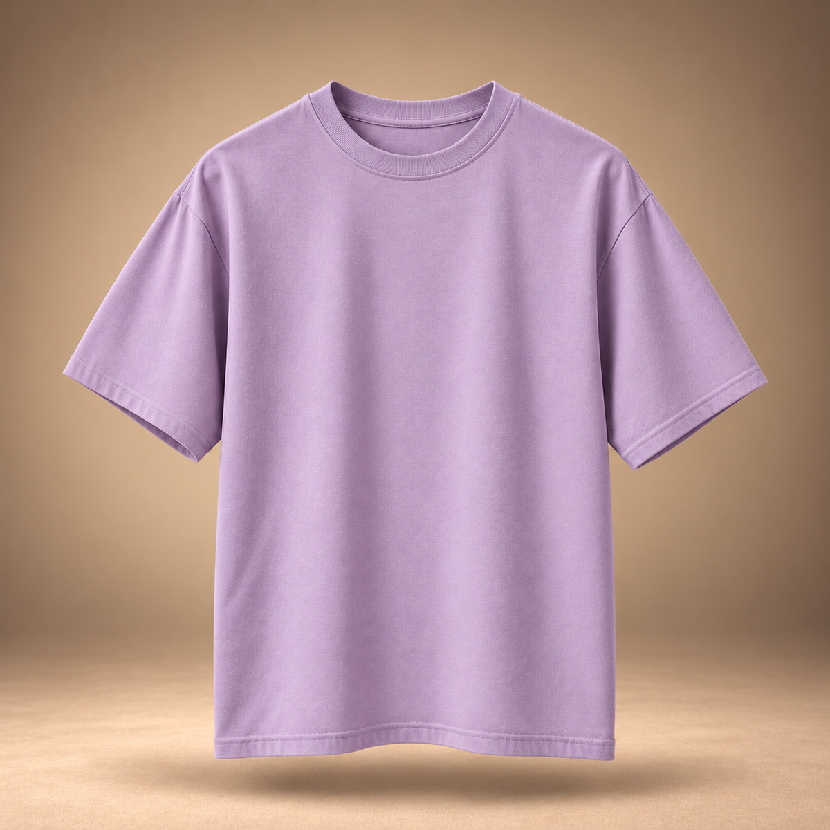 Kindness print kids & teens oversized cotton t-shirt in lavender - front view