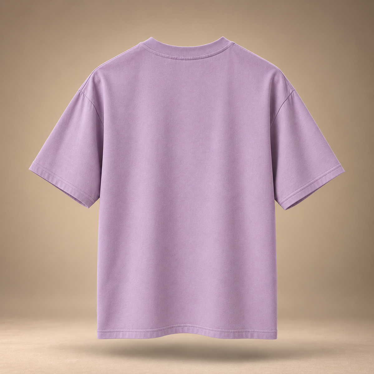 Tanjore Dancing Doll print kids & teens oversized cotton t-shirt in lavender - back view