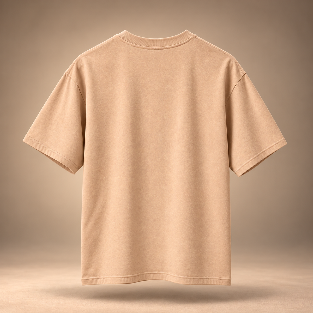 Ravana print kids & teens oversized cotton t-shirt in orange - back view