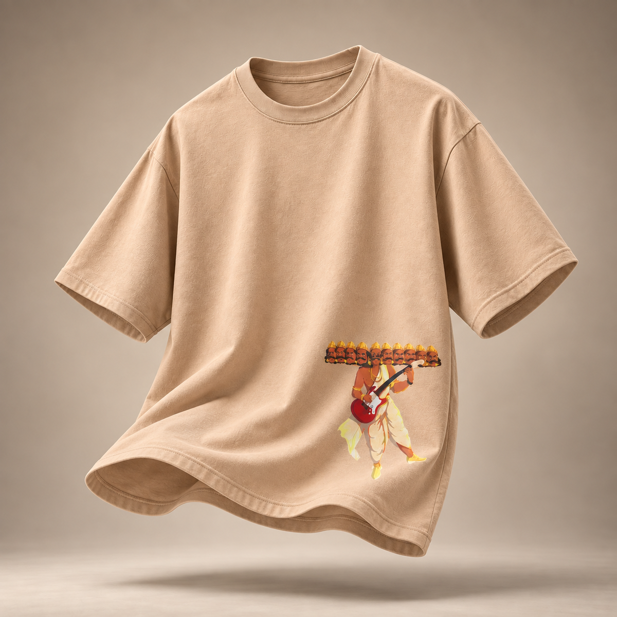 Ravana kids & teens oversized cotton t-shirt in orange - flat lay